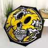 1pc Skull Smile Automatic Open/close Folding Compact Umbrella, 8 Rib Sturdy Canopy, Lightweight Portable, Commuting Use, Gift,,137