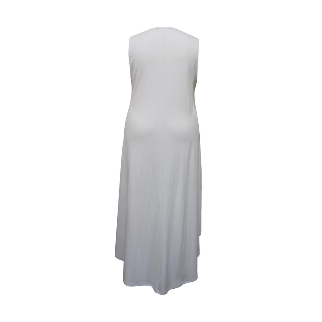 Plus Size Women's Dress Fashion Temperament Sleeveless Sexy Round Neck Comfortable Casual Dresses