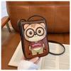 BEIBAOBAO Cute Cartoon Bear Mobile Phone Bag 2026 New Style Women's Change Bag Fashionable High-end PU Shoulder Messenger Bag Female Mini Small Wallet