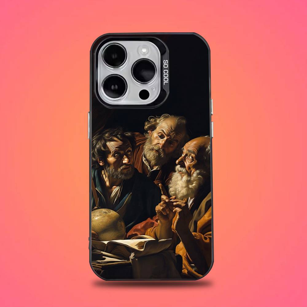 Klassische Caravaggio Gemälde Handyhülle Für iPhone 11,12,13,14,15,16,17,Pro,Max,Plus,E,Air,Mini IMD Mattschwarz