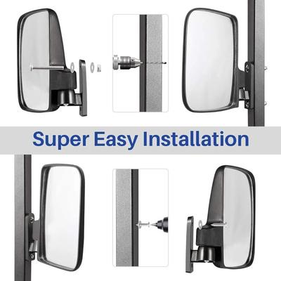 Rear View Mirror Flexible Adjustment Back-up Mirror Folding Reversing Mirror for Golf Carts Club Car for Yamaha EZGO Zone Carts