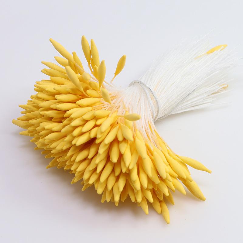 

2MM 370Pcs/Lot Matte Pointed Core Stamen Manual Flower Stamen Hairpin Hair Decoration DIY Material Simulation Flower Accessories 1 bundle жёлтый