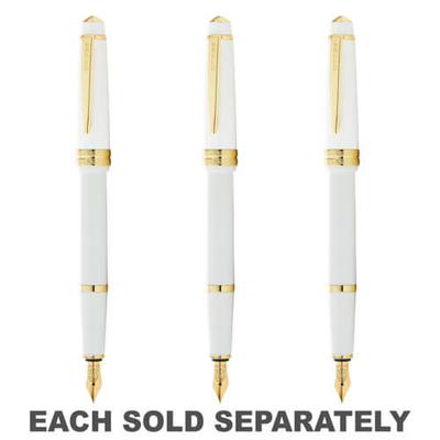 Cross Cross Bailey Light Gloss Fountain Pen (White/Gold)
