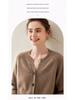 Women's Thick Cashmere Round Neck Raglan Sleeve Sweater Cardigan - Loose Fit, Autumn/Winter Versatile Outerwear