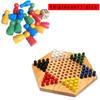 16Pcs Children's Humanoid Wooden Puzzle Game Wooden Board Game Chess Pieces Humanoid Checkers Pieces Flying Chess