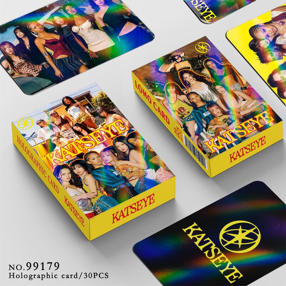 30Pcs/Set Kpop Idol New Series Printd Pocards Laser Lomo Cards Fans Gifts KATSEYE HD MANON SOPHIA DANIELA LARA MEGAN YOONCHAE Entertaining Play Safe