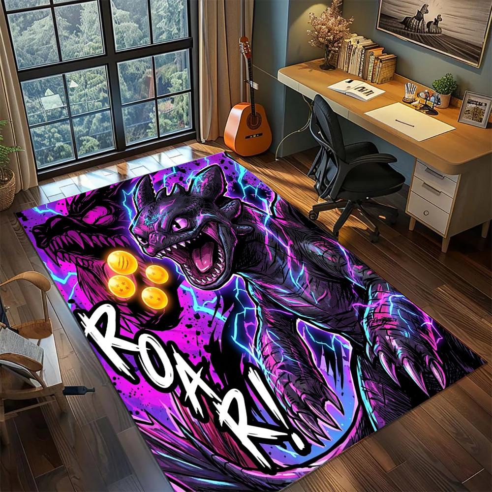 Toothless Night Fury Non Slip Bedroom Decor Large Area Washable Floor Mat Rug Carpet Gamer Room Home.-TING
