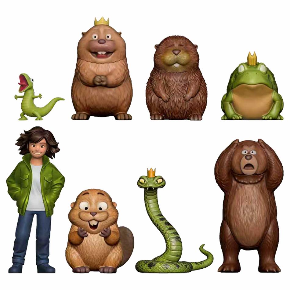 

Latest Movie Hoppers Beavers 8Pcs/Set Keychain Figure Style Doll Figurine PVC Figures Collection Kid Toy Gifts Desk Decoration