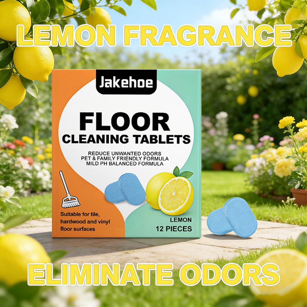 Floor Cleaning Tablet Removing Floor Stains Eliminate Odors Polishing Restore Shine Freshing Lemon Fragrant Daily Floor Cleaner