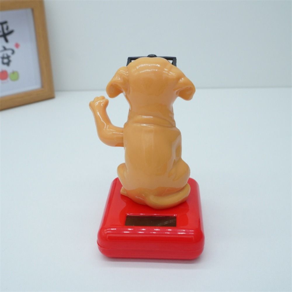 Solar Power Solar-powered Dog Car Ornament Cartoon Dog Car Dashboard Decoration  For Automotive
