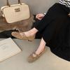 Niche design retro square head Mary Jane shoes ballet shoes flats autumn with skirt single shoes women's shoes