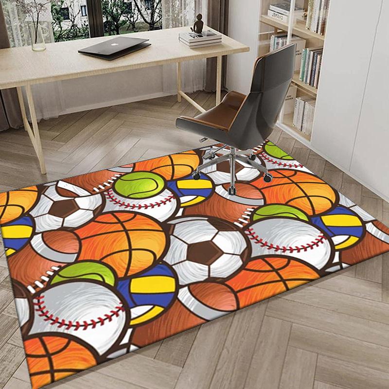 Basketball Pattern Background Carpet, Chair Rug,Rug for Office Bedroom living rooms, Doormat decor Fan Gift Christmas Gift