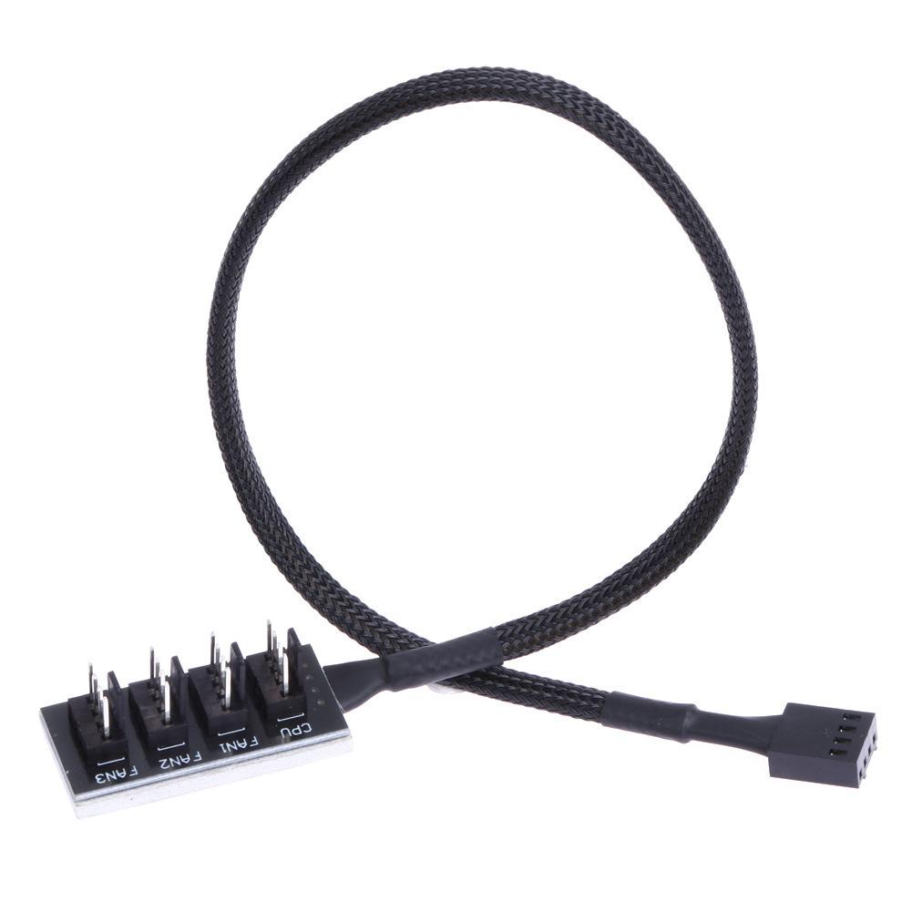 

4 Pack For PWM Fan Hub 1 to 5 Splitter with Robust Design for Connecting Multiple PC Case Fans to Single Motherboard Header