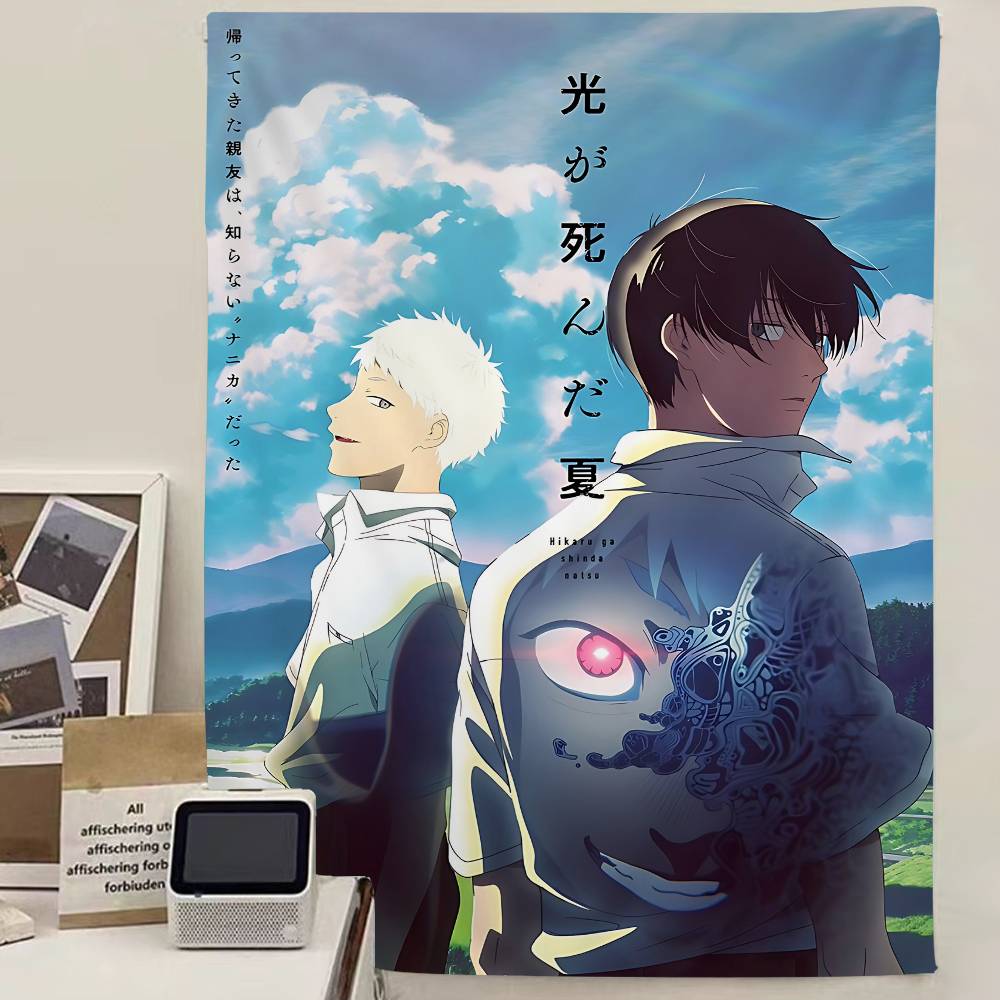 The Summer Hikaru Died Anime Anime Tapestry Hanging Tarot Hippie Wall Rugs Dorm Wall Hanging Sheets