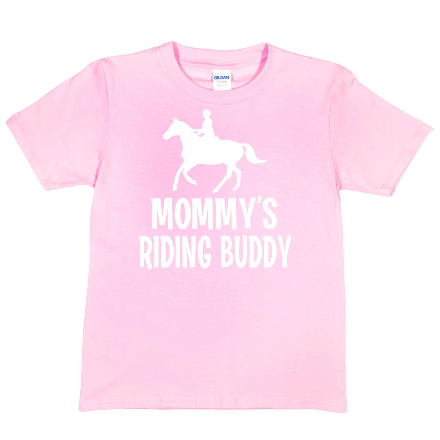 

Mommy s Horse Riding Buddy Funny Girls T-shirt Tee Birthday Pony Gift For Girls 2XL