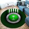 Saudi Senior National Football Team Round Area Rug,Carpet Rug for Living Room Bedroom Sofa Playroom Decor,Non-slip Floor Mat