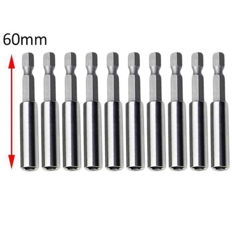 

10/1pcs Magnetic Screwdriver Extension Hexagonal Handle Connecting Rod Steel Screwdrivers Bit Holder Power Tools 60/75/100/150mm 1PC