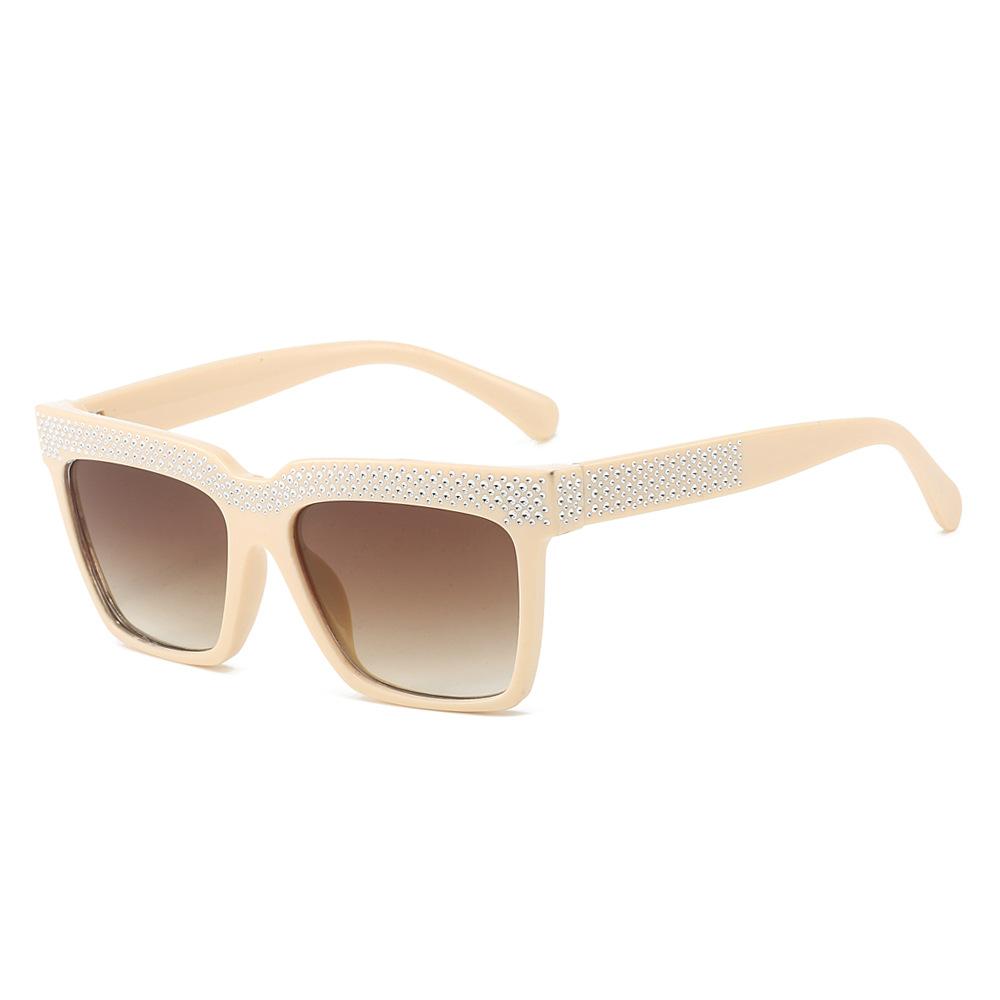 One-Piece Lenses One-Word Diamond-Encrusted Sunglasses High-End Light Luxury Versatile Glasses Outdoor Sunshade Party Sunglasses