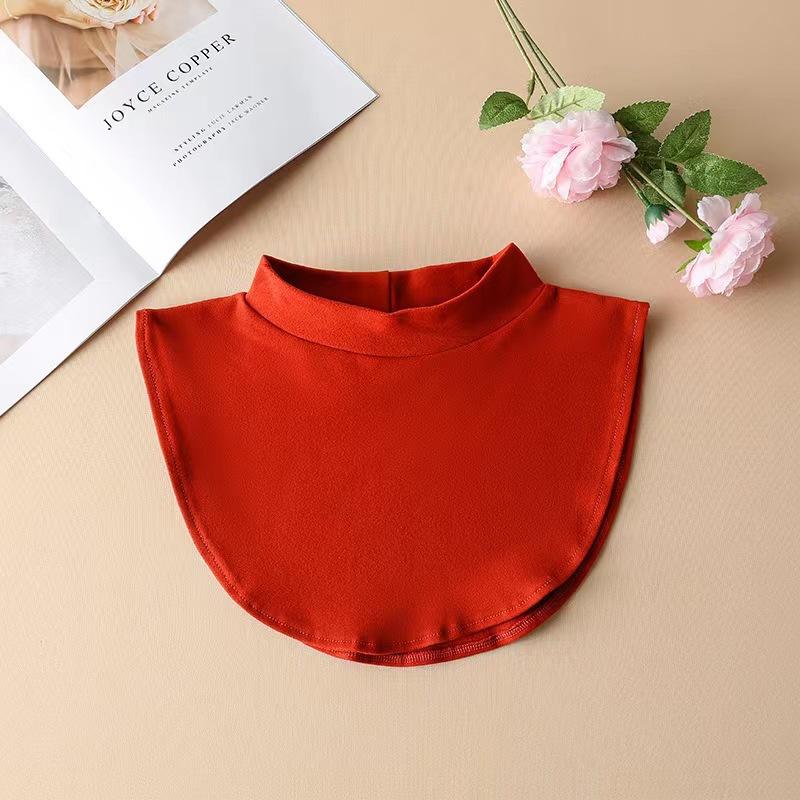 Falscher Kragen, vielseitiger, lässiger Innenartefakt, halbhoher Hals, Nackenschutzkragen, reine Baumwolle, warmer Halsschutzkragen, mittlerer Kragen