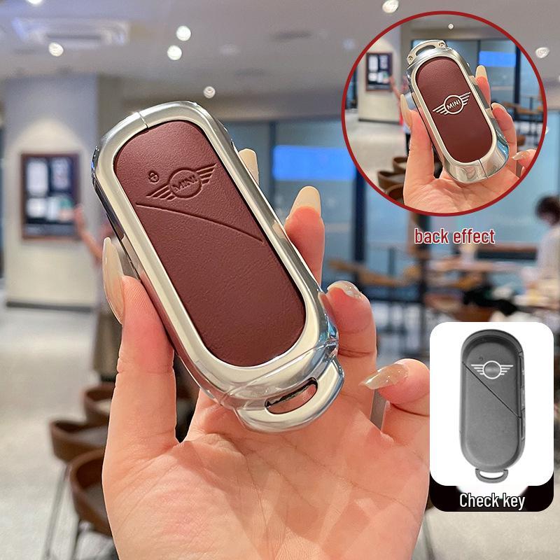 BMW Mini Key Covers: Premium Leather and Metal Buckle for New Energy Countryman and Cooper – Set of 25