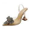 Eilyken Sexy Crystal Women Pumps Diamond PVC Transparent High Heels Sandals Street Style Ladies Mules Shoes Zapatos De Mujer