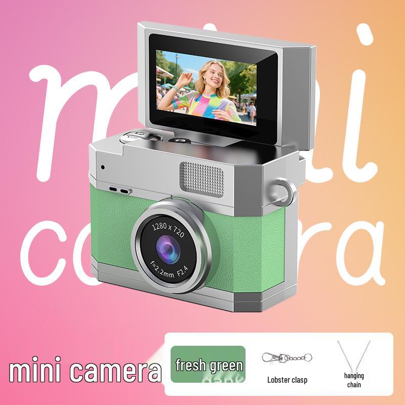 Retro Mini HD Thumb Camera for Students & Parties - Portable Photo & Video Recorder with Neck Strap