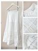 Korean-Style Black Layered Ruffled Lace Long Skirt - Women's Spring/Summer 2026