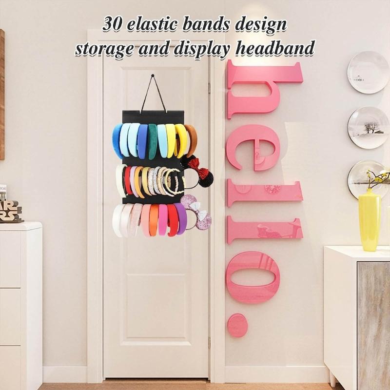 Stylish Headband Storage Rack Hair Accessories Felt Organizer Display Stand for Hairbands Hairclips and Bracelets