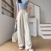 Lazy Wind Texture Wide-leg Pants Spring and Summer High Waist Loose Casual Pants Straight Mopping Milk Pants Women