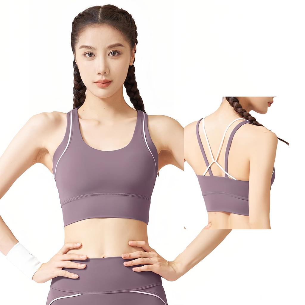 MORGEN SKY Sports Yoga Fitness with Daily Wear for LYCRA WX729 Women's Bra, Wear, Wear, Top, Non-Slip, Backless, Cups, Stylish, Yoga, Tennis, Running,