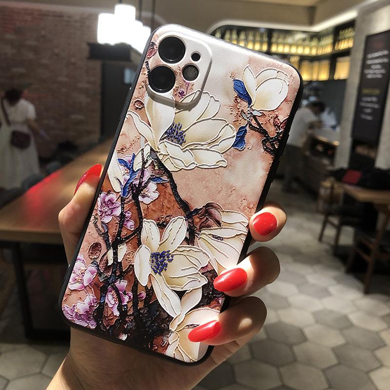 3D Relief Phone Case For Tecno Camon 19 Camon19 Pro Neo Case Floral Silicon Cover For Tecno Camon 19 Neo Case 2022 Fundas Coque