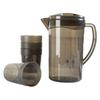 1.5L Large Capacity Water Bottle with 4 Cups Graduated Jug Drink Heat Resistant Home Water Transparent Milk Supplies Coffee A8B8