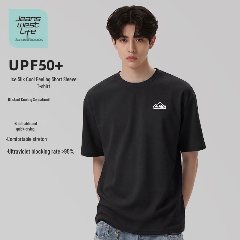 JEANSWEST LIFE Men s Ice Silk Cooling UPF50+ T-Shirt L