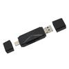 USB C USB2.0 MICRO USB Storage Card Reader with 3 Connectors 104MBps 3 in 1 USB Storage Card Reader for Laptop Cellphone