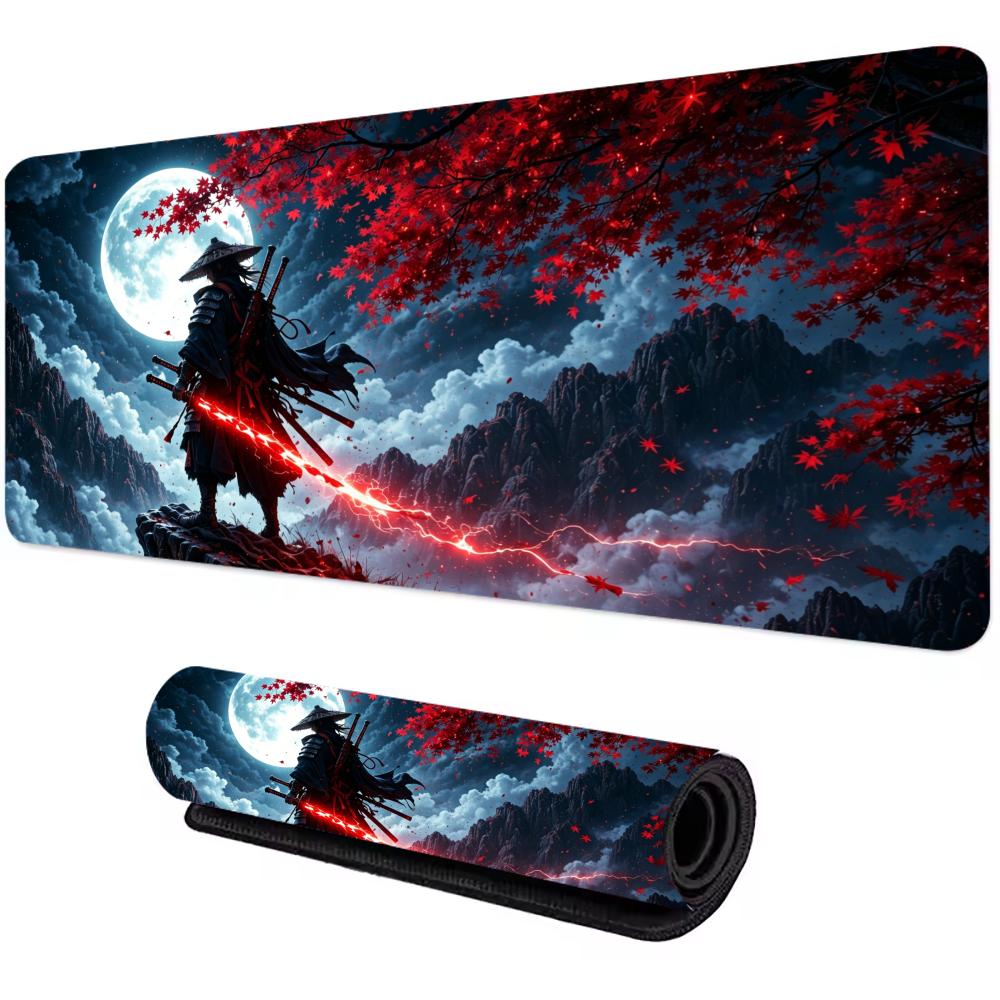 Mouse Pad Războinic Samurai Accesorii Computer Gamer Covoraș Masă Tastatură Mousepad Negru Companie Gaming Laptop Accesoriu Birou PC