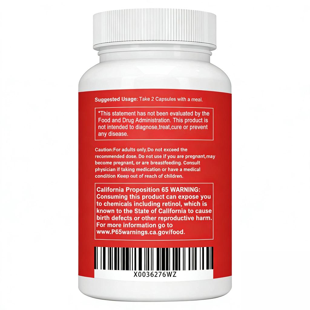 Vitamin A Capsules, 10,000 IU Per Serving, Immune System Multivitamin, Dietary Supplement, Suitable for Adults.
