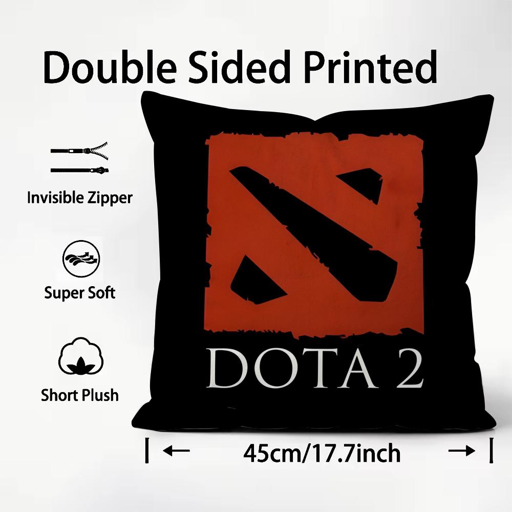 CCool DotaA 2 Game Cushion Cover Plush Fabric Soft DoubleSided Printed Sofa Warm Winter Home Child Gift Pillow Case