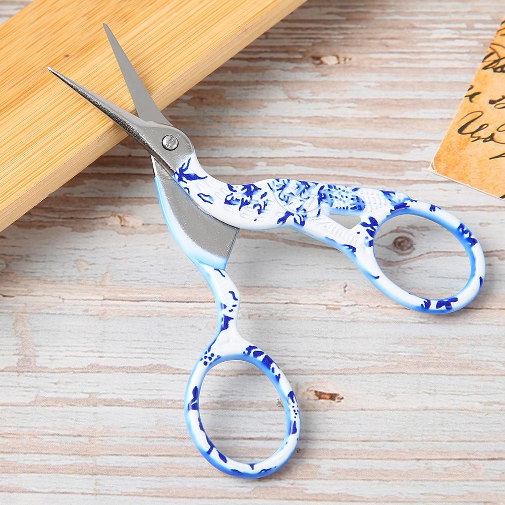 Crane Scissors Retro DIY Tailor Cloth Cutting Embroidery Household Sewing AccessoriesFlower