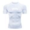 Men's Compression Quick Dry Workout T-shirt, Punk Death Metal Spiky Print Athletic Short Sleeve Tops for Gym Running Training Active Wear