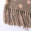 Winter Warm Cashmere Scarves Dot Pattern Pashmina Bandana Long Tassels Women Thicken Wraps Shawls