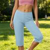 Damen Capri-Hose mit Stretch, mittelhohem Bund und knielang, mit bequemem Bund für den lässigen Alltagsgebrauch