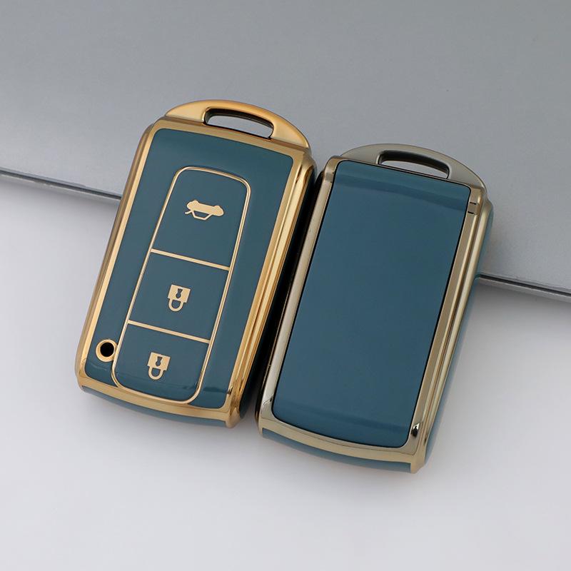 Compatible Key Case for Toyota Crown '08, Prius '05, '07, '09, 2010 - Gold Edge, Hot-Selling