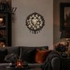 Textured Wall Hangings Gothic Halloween Decor, Vintage Relief Skull Ghost Bat Atmosphere Props Plaque, Dark Aesthetic Hanging Art for Entryway