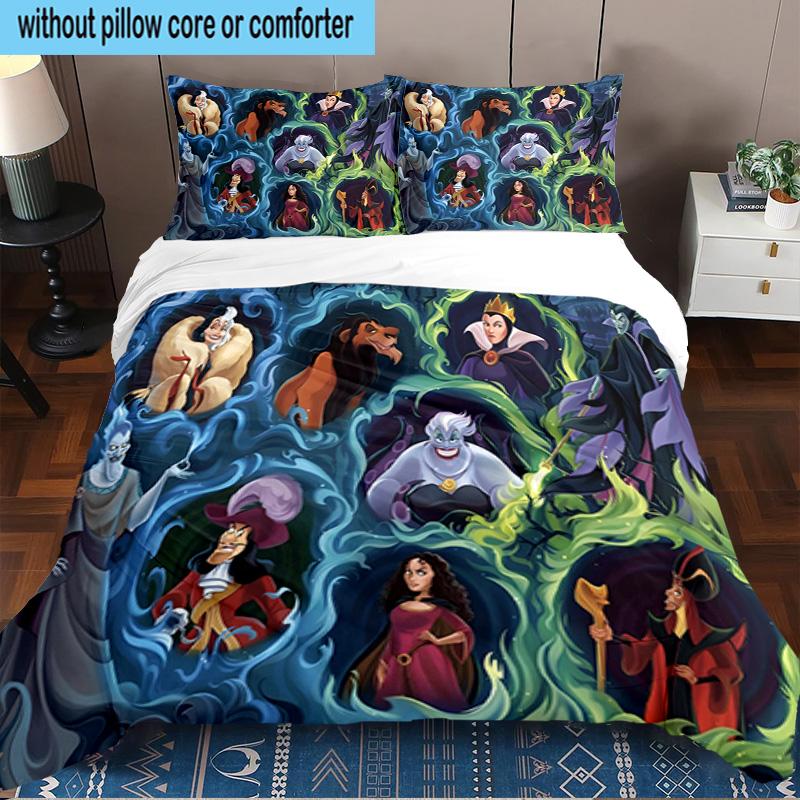Evil Queens Collage 3PCS Bedding set,Ideal for1pc Duvet Cover And 2pcs Pillowcases Perfect for Christmas gift,Ideal for Bedroom, Dormitory