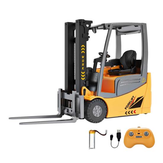 RC Forklift Toy 2.4Ghz Remote Control Forklift Miniature Forklift with Movable Front Fork RC Construction