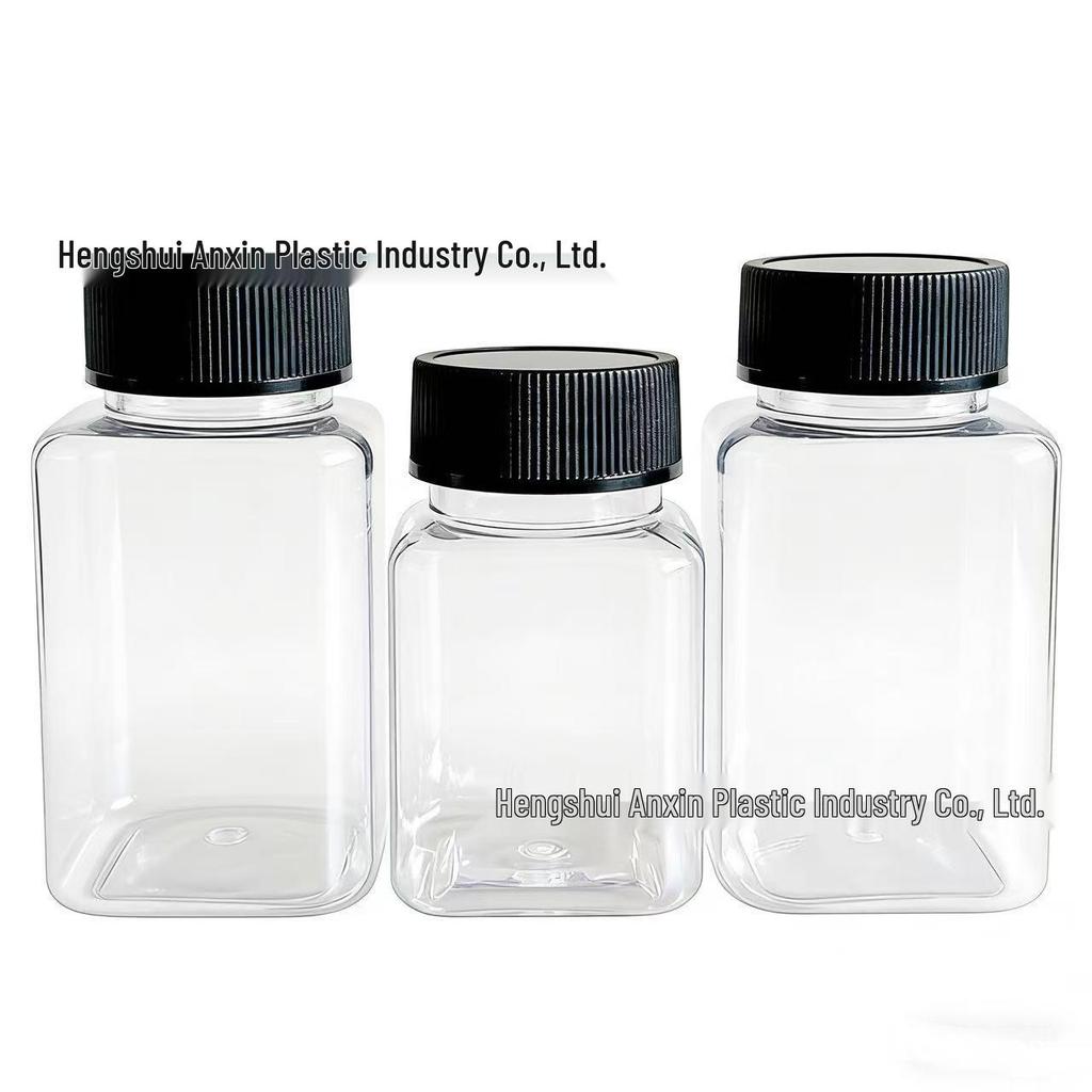 30ml PET Plastic Square Bottle for Capsules and Supplements, Sealed & Dispensing