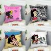 Federa per Cuscino Mafalda per Auto Divano Decorativa per la Casa Stampa Double-Sided Peluche Quadrato Cuscino da Lancio Copricuscino