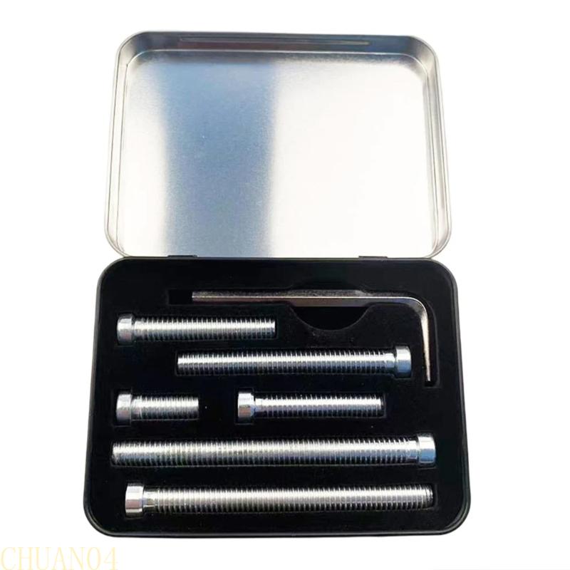 A1A2 6Pcs Billiards Cue Weight Bolt Pool Cue Weight Bolts Screw with Wrench Billiards Club Counterweight Screw Easy To Use