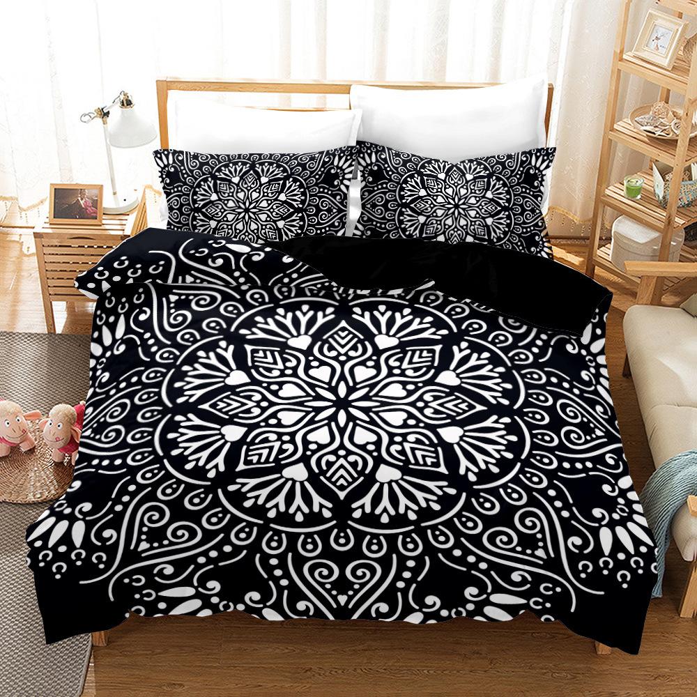 Mandala Abstract Flower Digital Printing Three-Piece Home Textile European Pattern Quilt Set Two-Piece Set