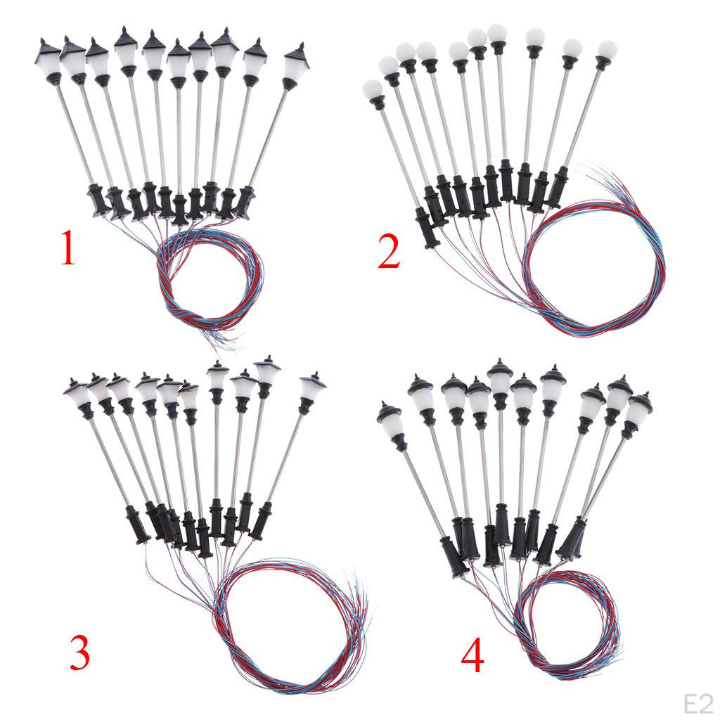 10 1: 100 Miniature DIY Model Building Street Lights LED Lamp